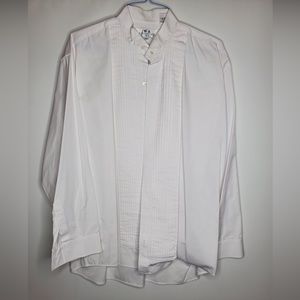 Vtg Pierre Yves by Jason Alexander Formal Wear Tuxedo Shirt Standard Auto Glass